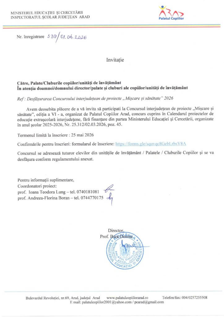 Concursul interjudețean de proiecte „Mișcare și sănătate” 1 invitatie 2026 page 0001